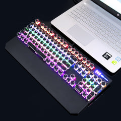 MageGee Typewriter Wired Gaming Keyboard with RGB Backlight, Black