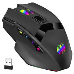 Wireless Gaming Mouse, 16000 DPI Adjustable, Bluetooth 5.2 & 2.4GHz Dual Mode, Lightweight, 10 Buttons, RGB Lighting, for PC Gaming & Office, Muzpu (Black)